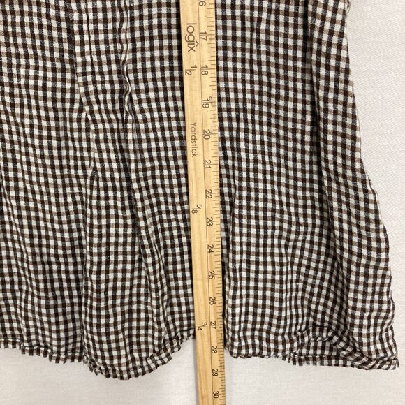 Flax Monochrome Gingham Blouse - Picture 6 of 11
